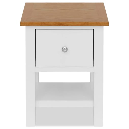 NNEVL Nightstand 36x30x47 cm Solid Oak Wood