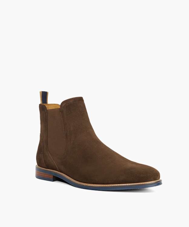 Mckinley Brown - Suede Contrast Sole Wide Fit Chelsea Boots