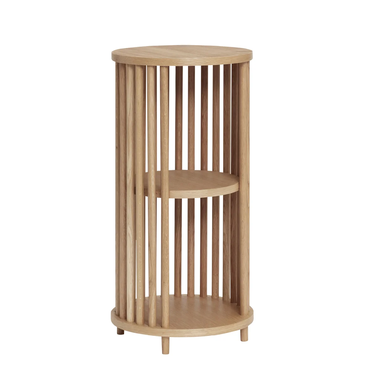 Hübsch Interior - Beistelltisch mit Streben, Ø 35 x H 70 cm, Eiche
