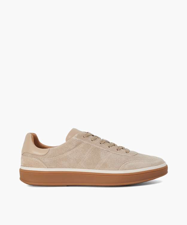 Tony Beige - Suede Lace-Up Trainers