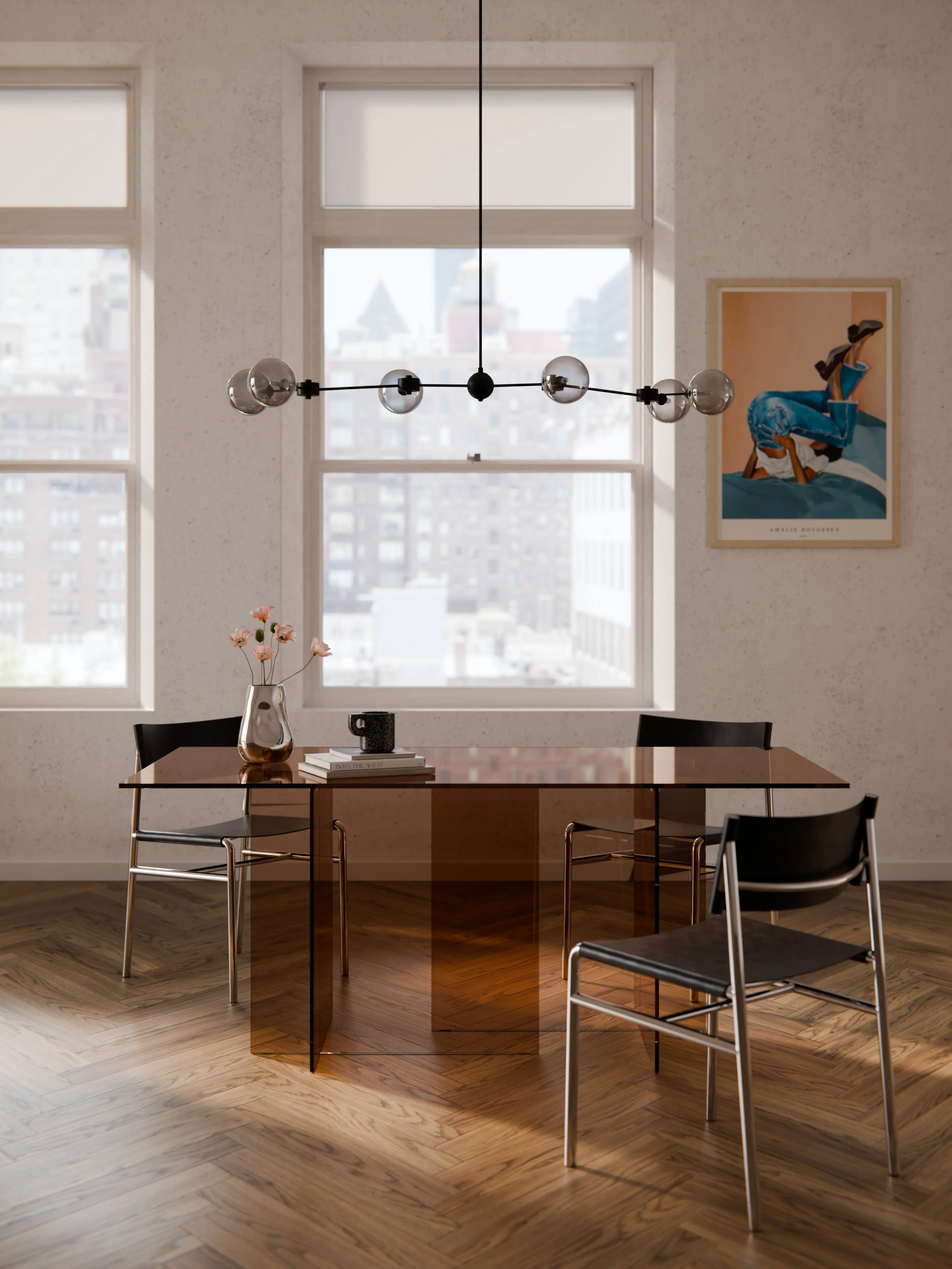 Esstisch Anouk aus Glas, 180 x 90 cm