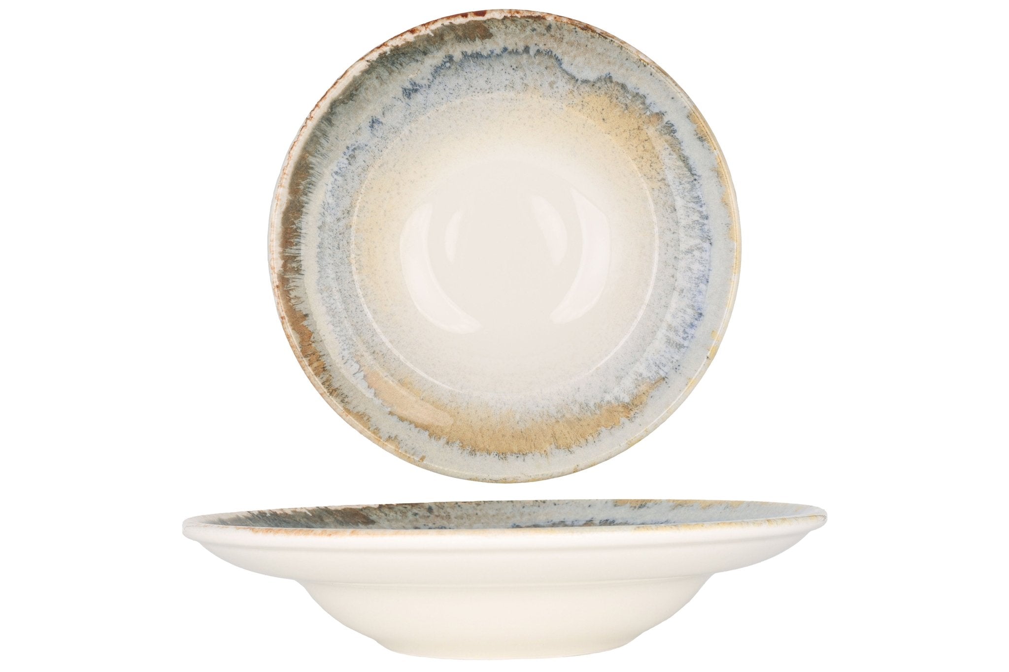 Bonna Pastabord - Knidos - Porselein - 27 cm (400cc) - set van 2