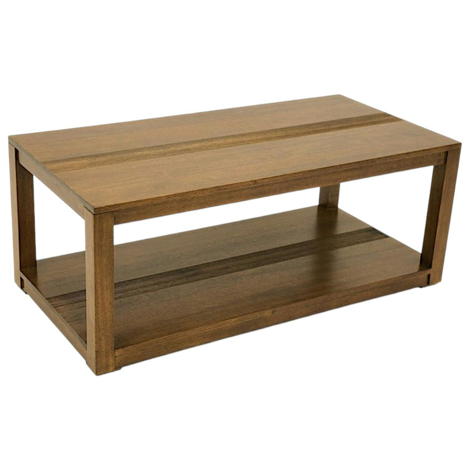 Table basse hévéa double plateau 100x50cm GALA