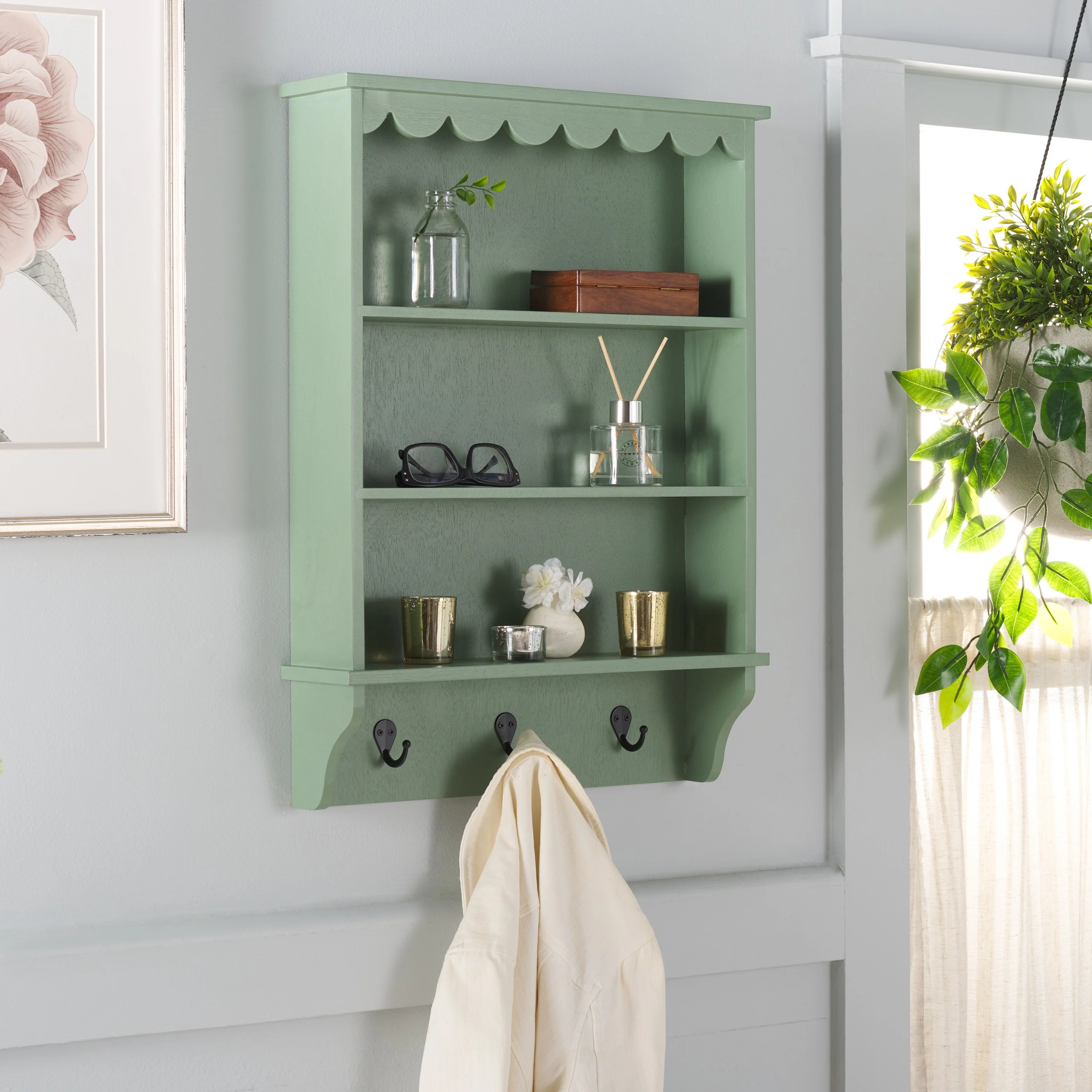 SAFAVIEH Home Haven 3 Hook Wall Rack - 19W x 5D x 26H