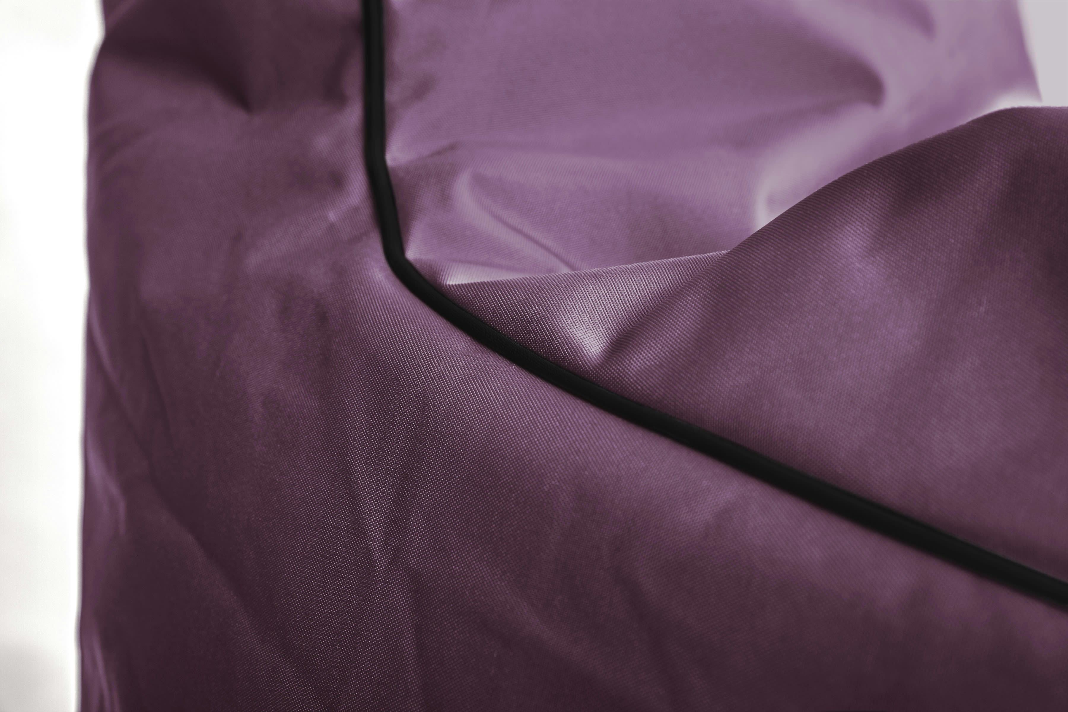 SWING SCUBA - Pouf d'extérieur aubergine avec dossier 95x65x90 cm