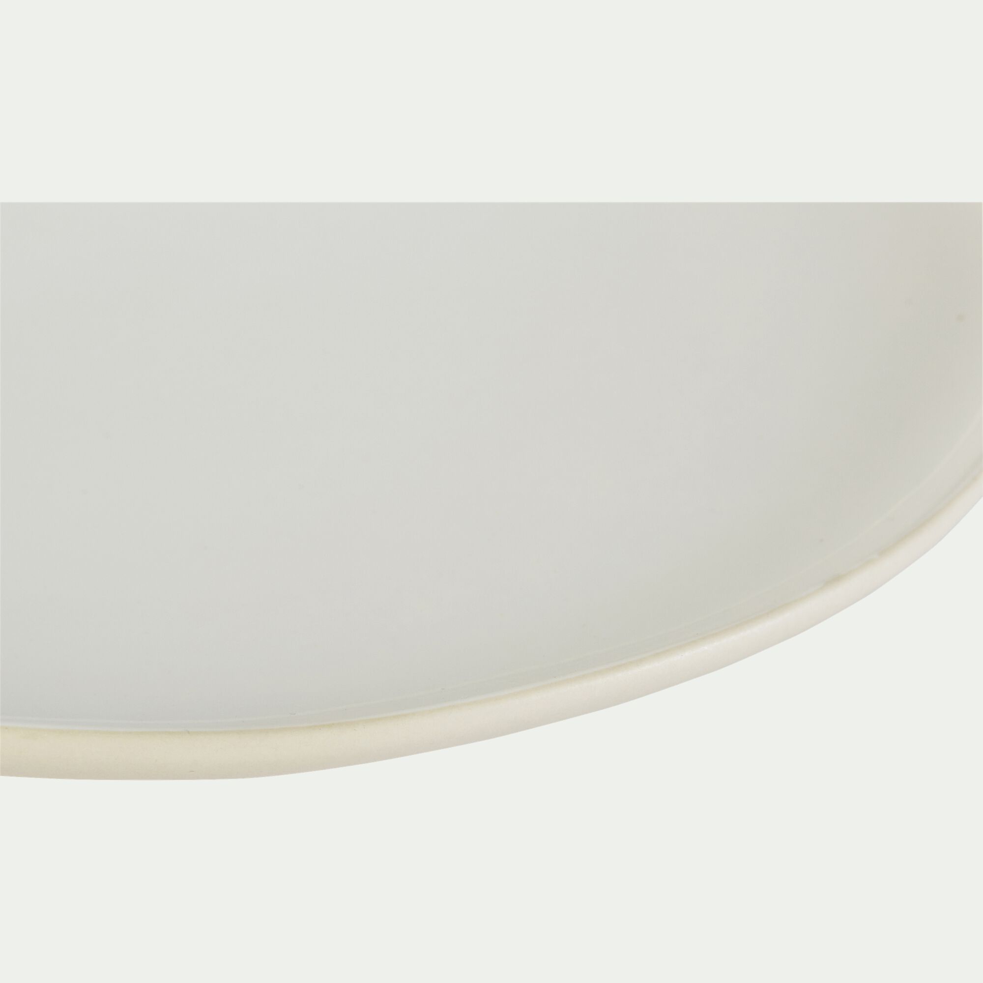KYMA - Assiette à dessert en grès D21cm - blanc ventoux