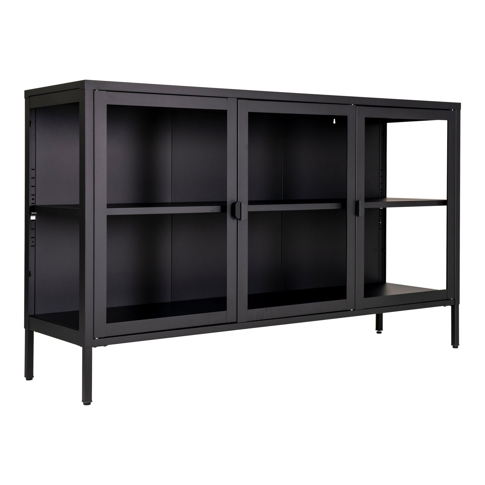 Rebellenclub Dressoir Röjan - 140 x 85 cm - Zwart Staal