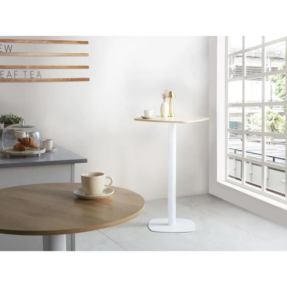 MORELLA - Statafel - Lichtbruin/Wit - 60 x 60 cm - MDF