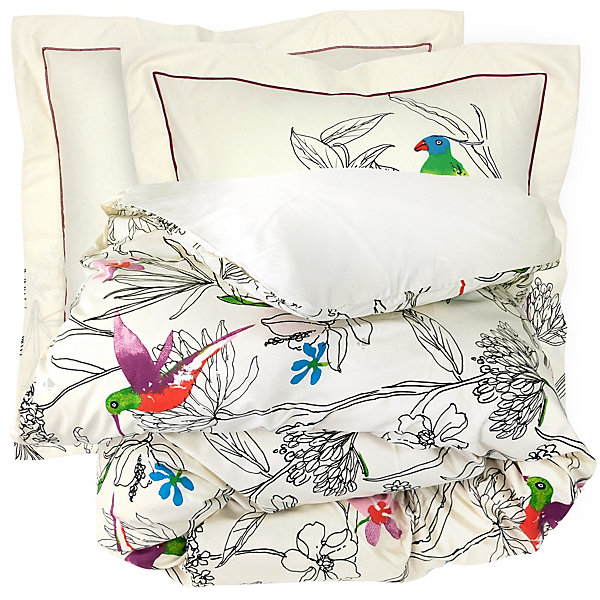 Parure de lit 140x200 cm coton AMAZONIA ecru