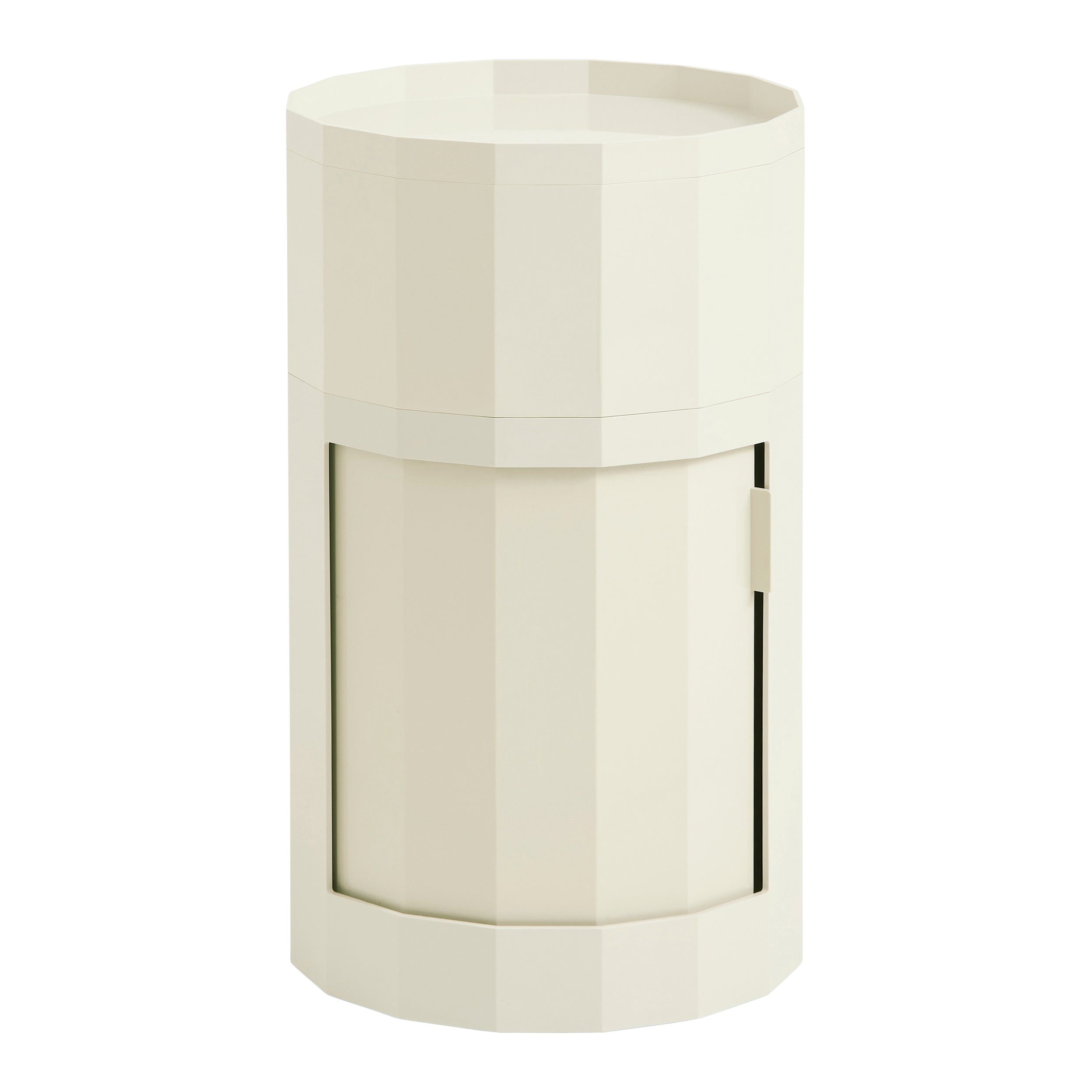 HAY Facet Bijzettafel met Opbergvak - High - Eggshell