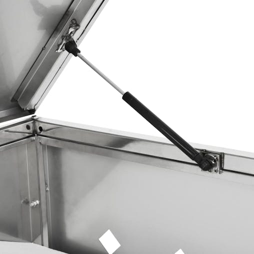 NNEVL Double Wheelie Bin Shed 240 L Stainless Steel