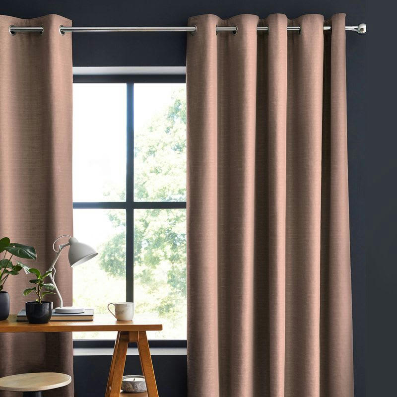 TOILE - Rideau 100% coton taupe 150x250