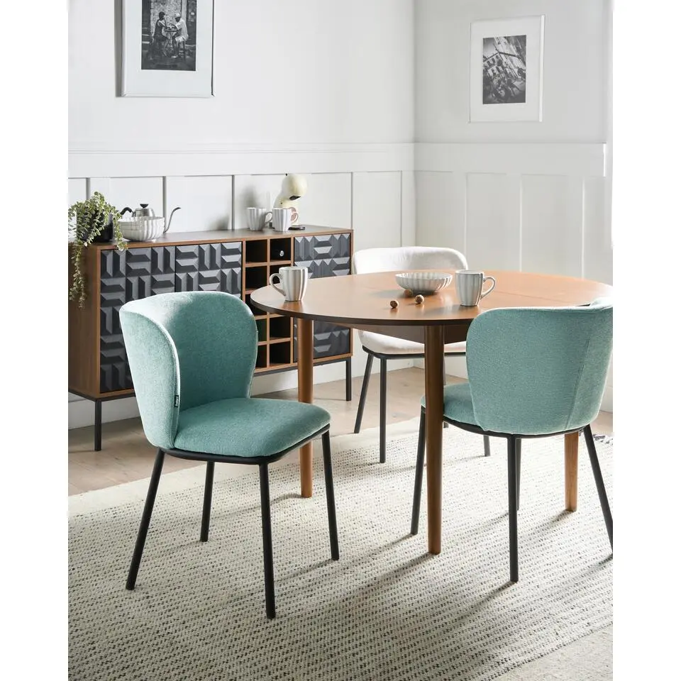 ARTESIA - Eetkamerstoel set van 2 - Mintgroen - Polyester