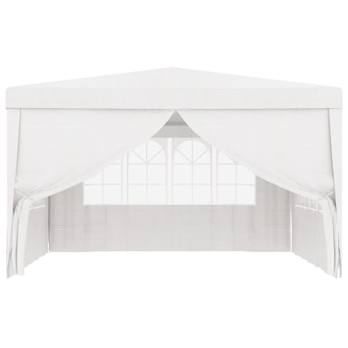 NNEVL Professional Party Tent with Side Walls 4x4 m White 90 g/m&sup2;