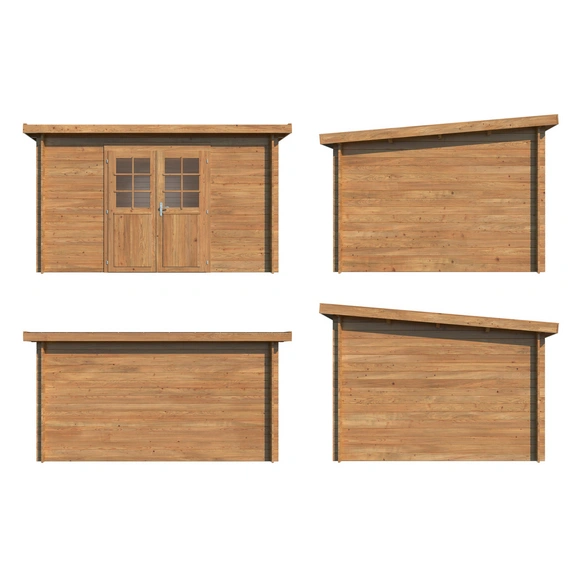 Gartenhaus »Alice«, B x H x L: 338 x 215 x 276 cm, Braun, kesseldruckimprägniert