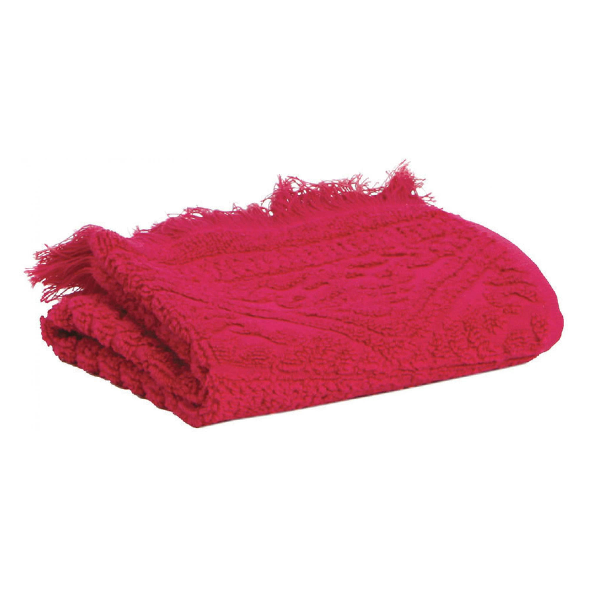 ZOE - Drap de bain Zoé en coton fuchsia 100 x 180