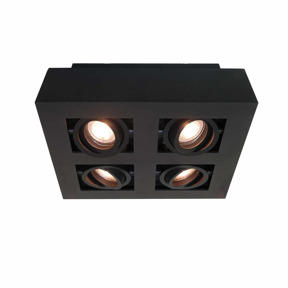 Artdelight spot Bosco - 4 lichts - 25 x 8.6  cm - zwart