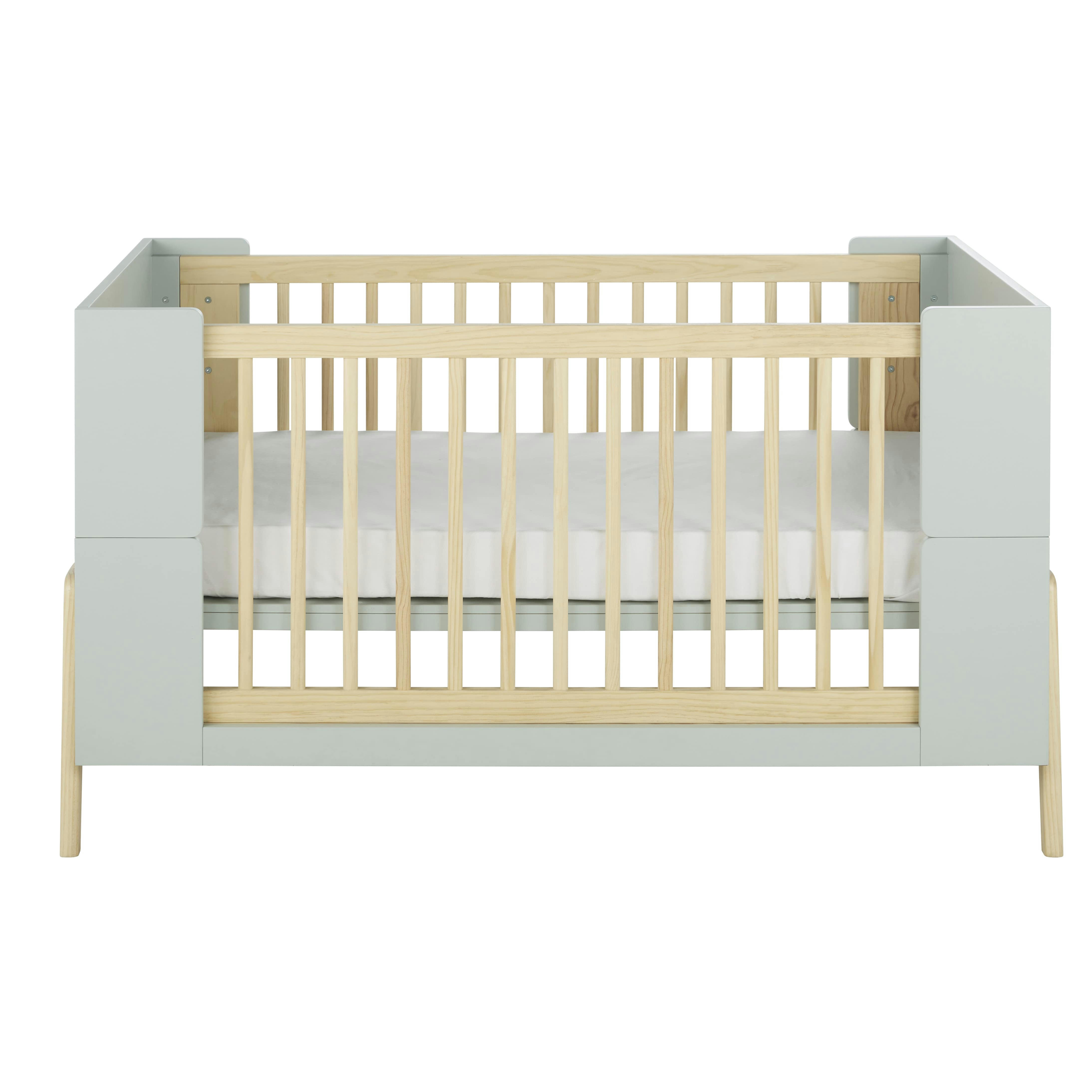 Mimizan - Lit bébé évolutif à barreaux bicolore 70x140