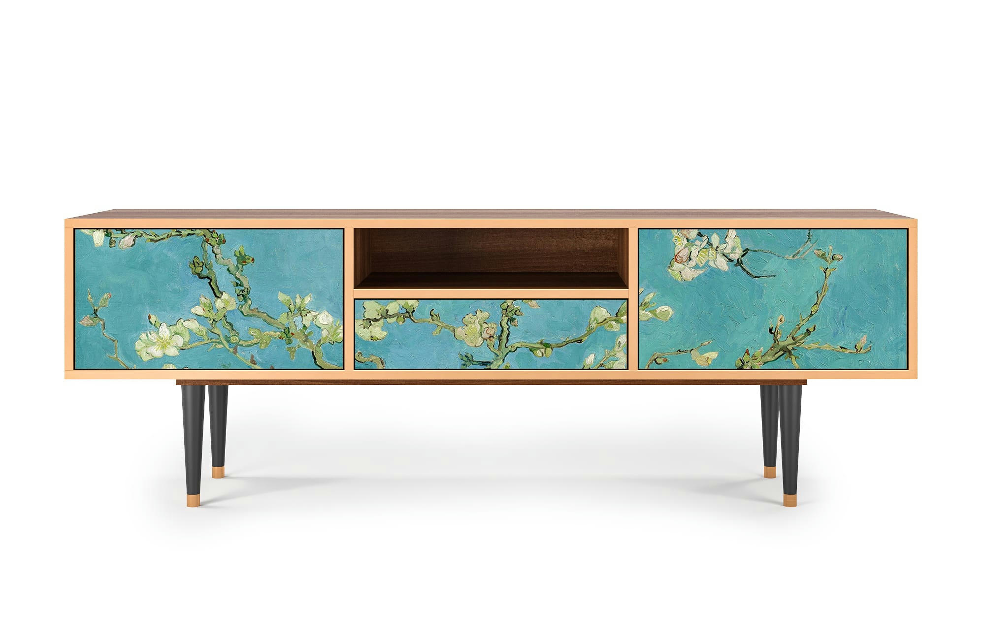 ALMOND BLOSSOM BY VAN GOGH - Meuble TV  bleu 1 tiroir et 2 portes L 170 cm