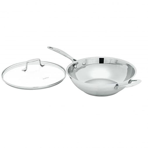 Scanpan Impact Stainless Steel Wok With Lid 32cm