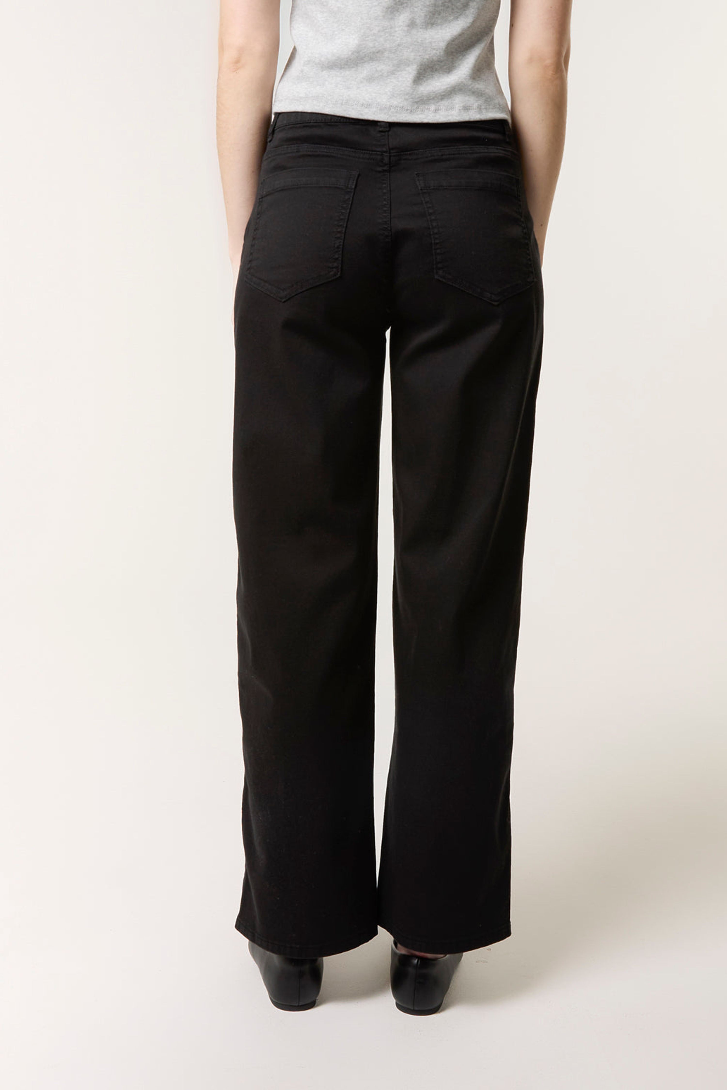 Blue Vanilla Black Wide Leg Pocket Trousers