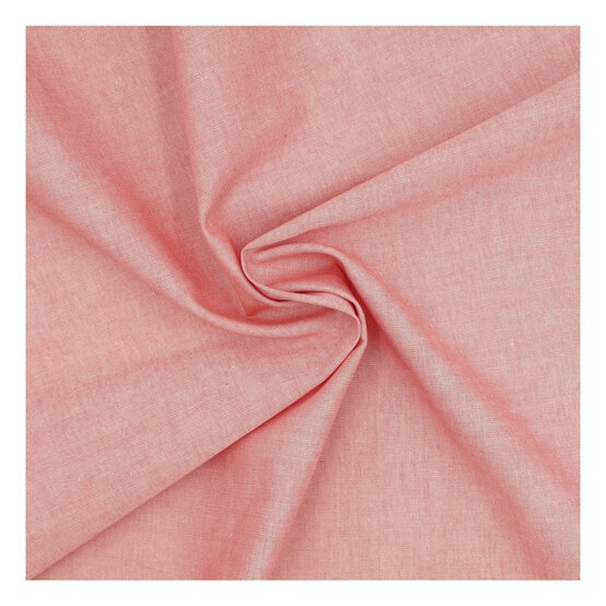 Red Cotton Oxford Chambray Fabric by the Metre