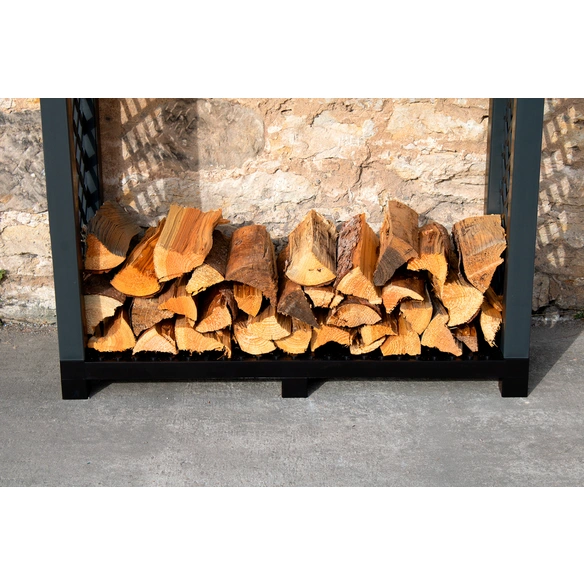 Kaminholzregal, BxHxT: 114 x 102 x 47 cm, anthrazit