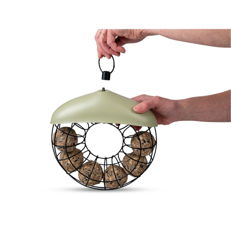 Porte-boules de graisse carrousel avec toit noir et vert Ø 24 cm EMMA'S GARDEN
