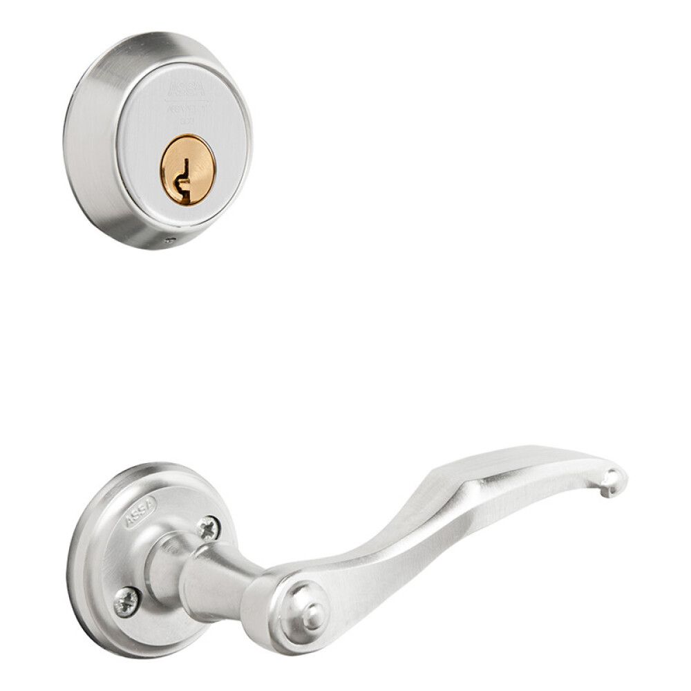 LÅSESETT ASSA ABLOY ENTRÉ S4 MATT KROM 1927 5 ST NØKLER