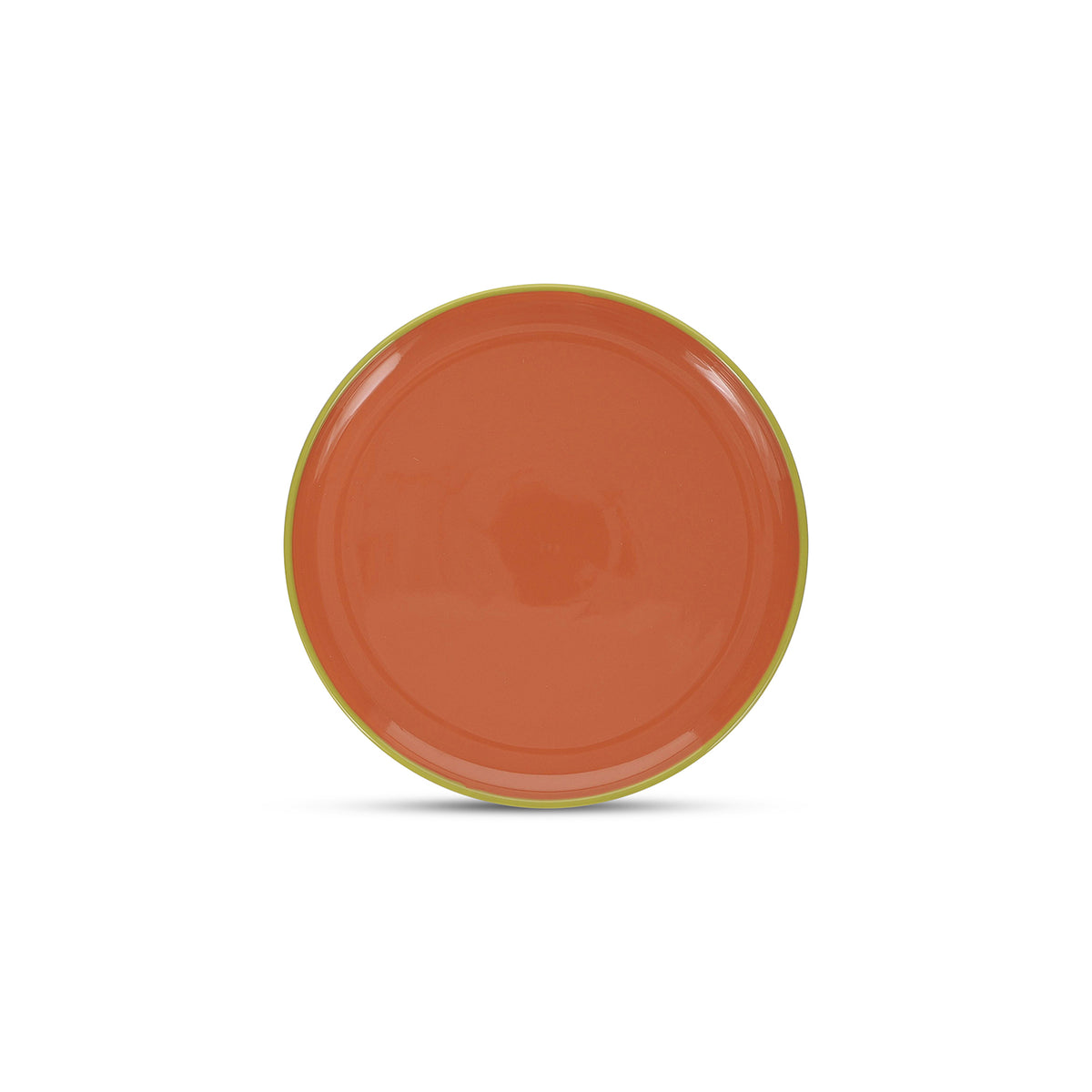 Ona - Plat bord 26xH2,5cm oranje/groen Duo - Set van 4