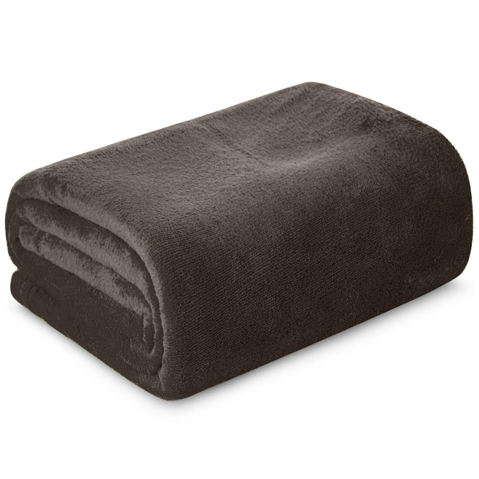 Koc SIMPLE1 150x200 brązowy miękki gładki flano elegancki