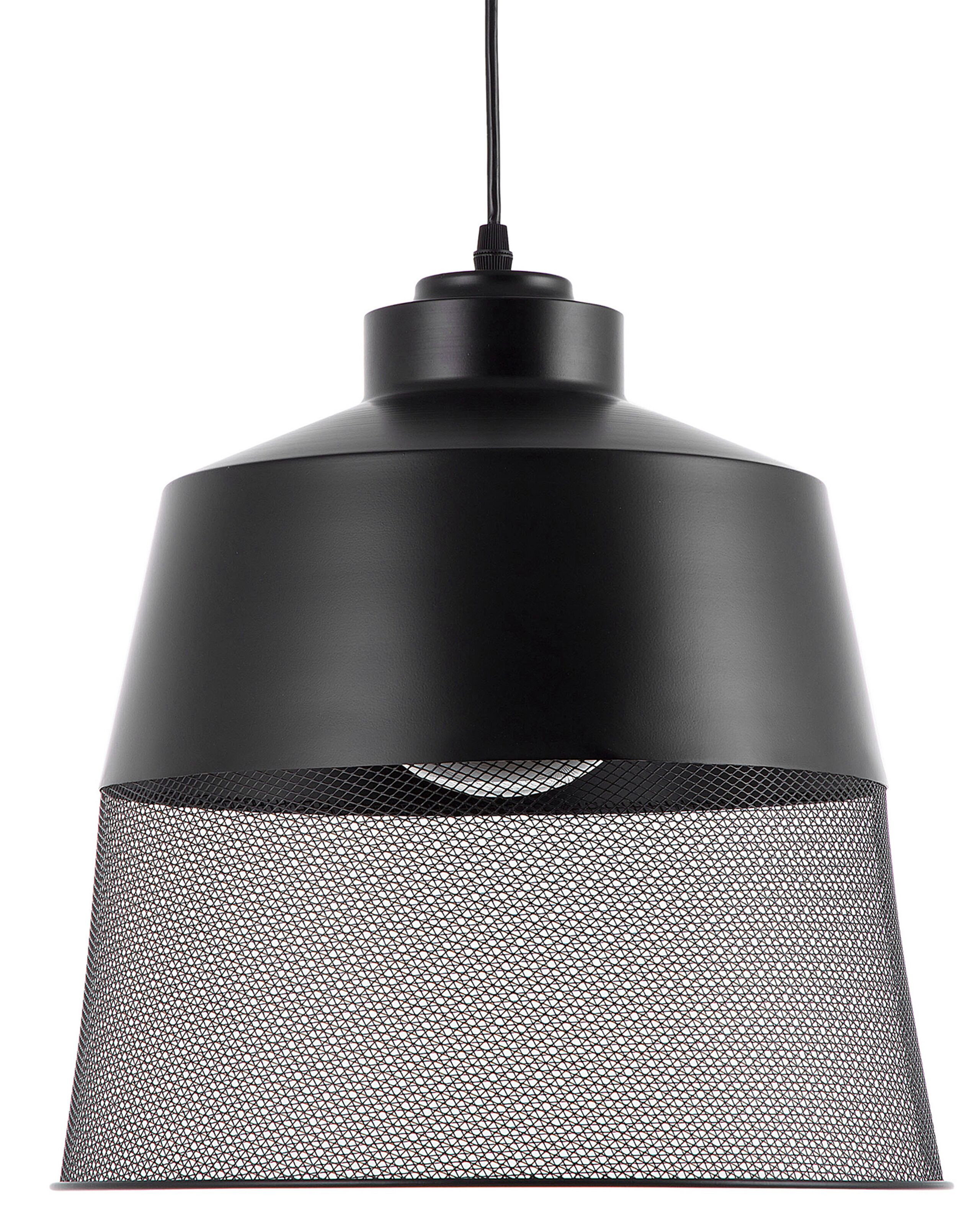 Lampa wisząca metalowa siatka czarna