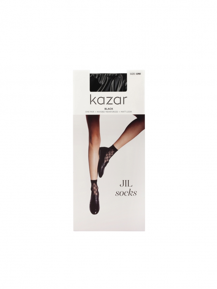 Thin black socks with KAZAR monograms