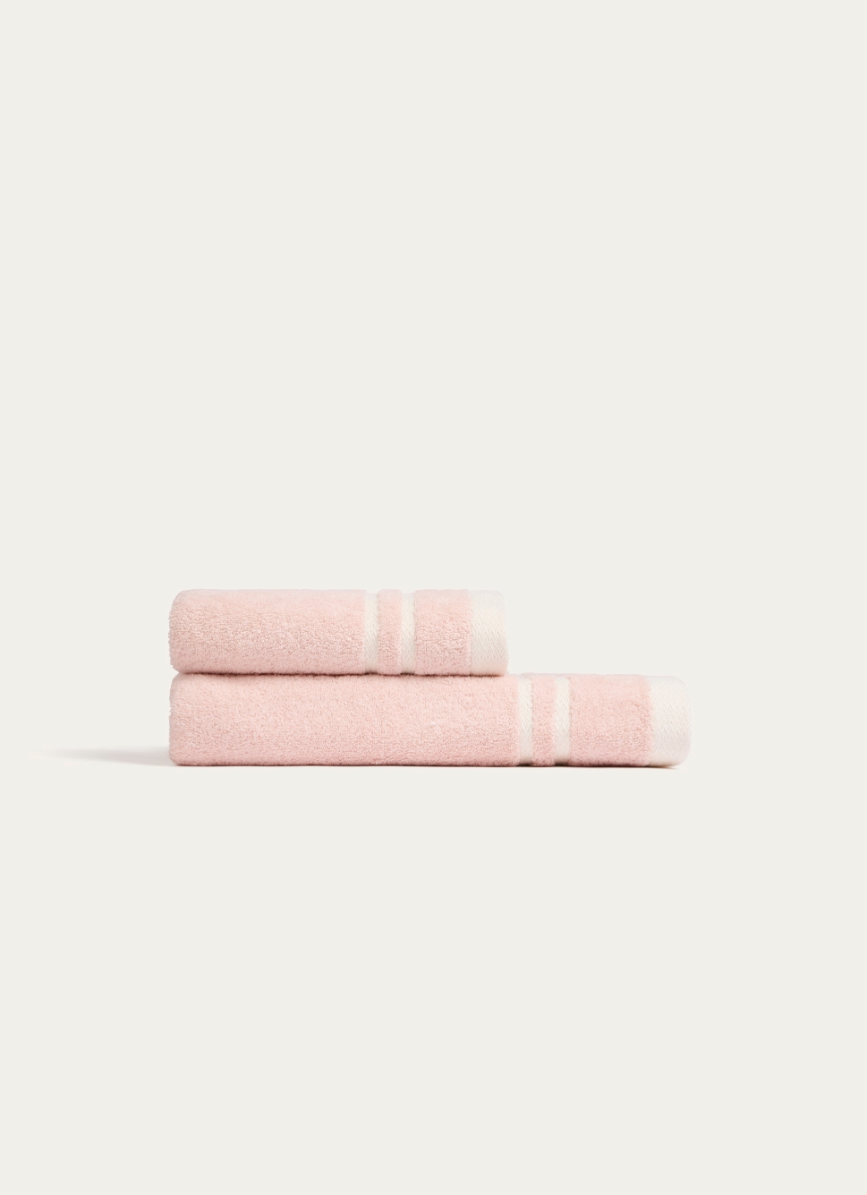 DRAP DE BAIN CHINÉ EN COTON BIO ROSE