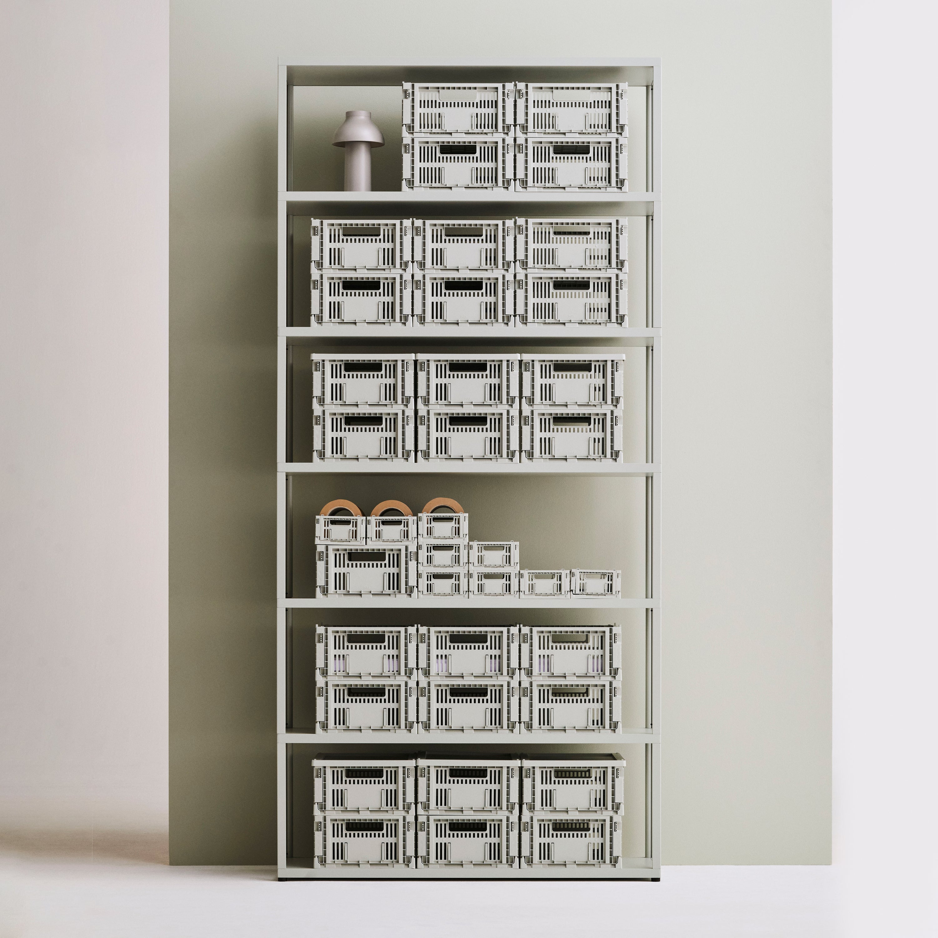 HAY Colour Crates Krat Deksel M - Rechthoekig - Grijs