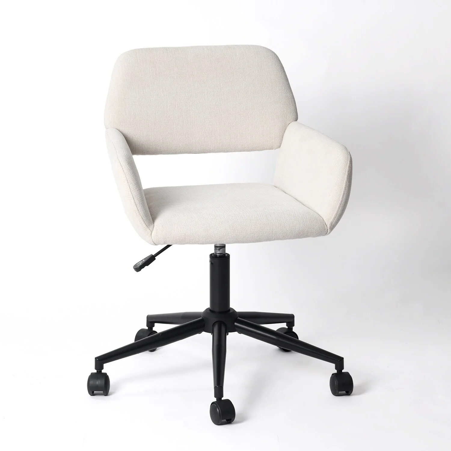 Homy Casa Modern Task Chair-Upholstered, Adjustable Height, Open Arms