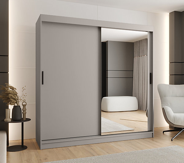 Armoire Rubino T2 a portes coulissanteH. 200 x L. 200 x P. 62, 2 portes