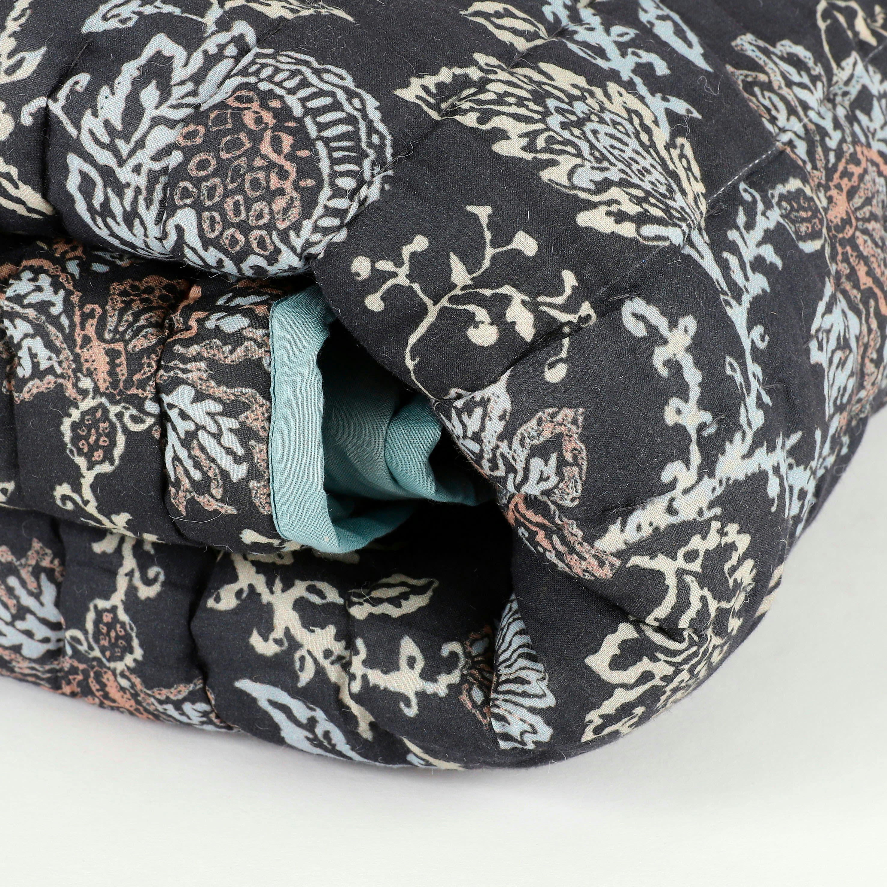 - Plaid en coton noir 150x130