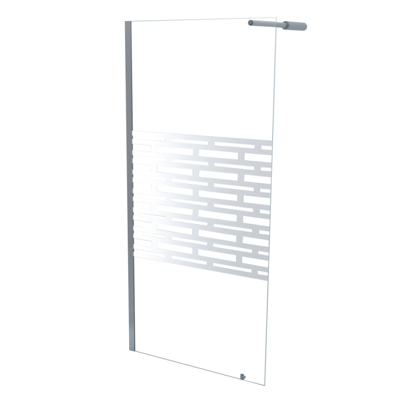 Paroi de douche avec sérigraphie Cariba 80 x 210 cm ONDÉE