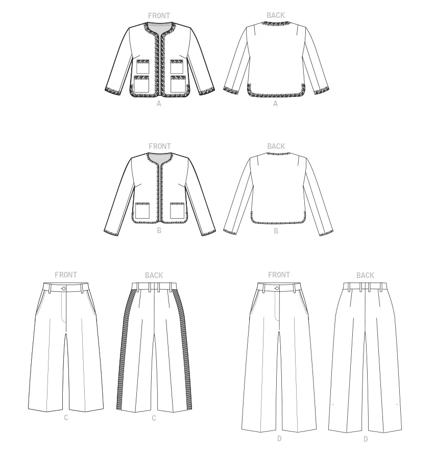 Voguepattern V1830  Misses' Jacket and Pants
