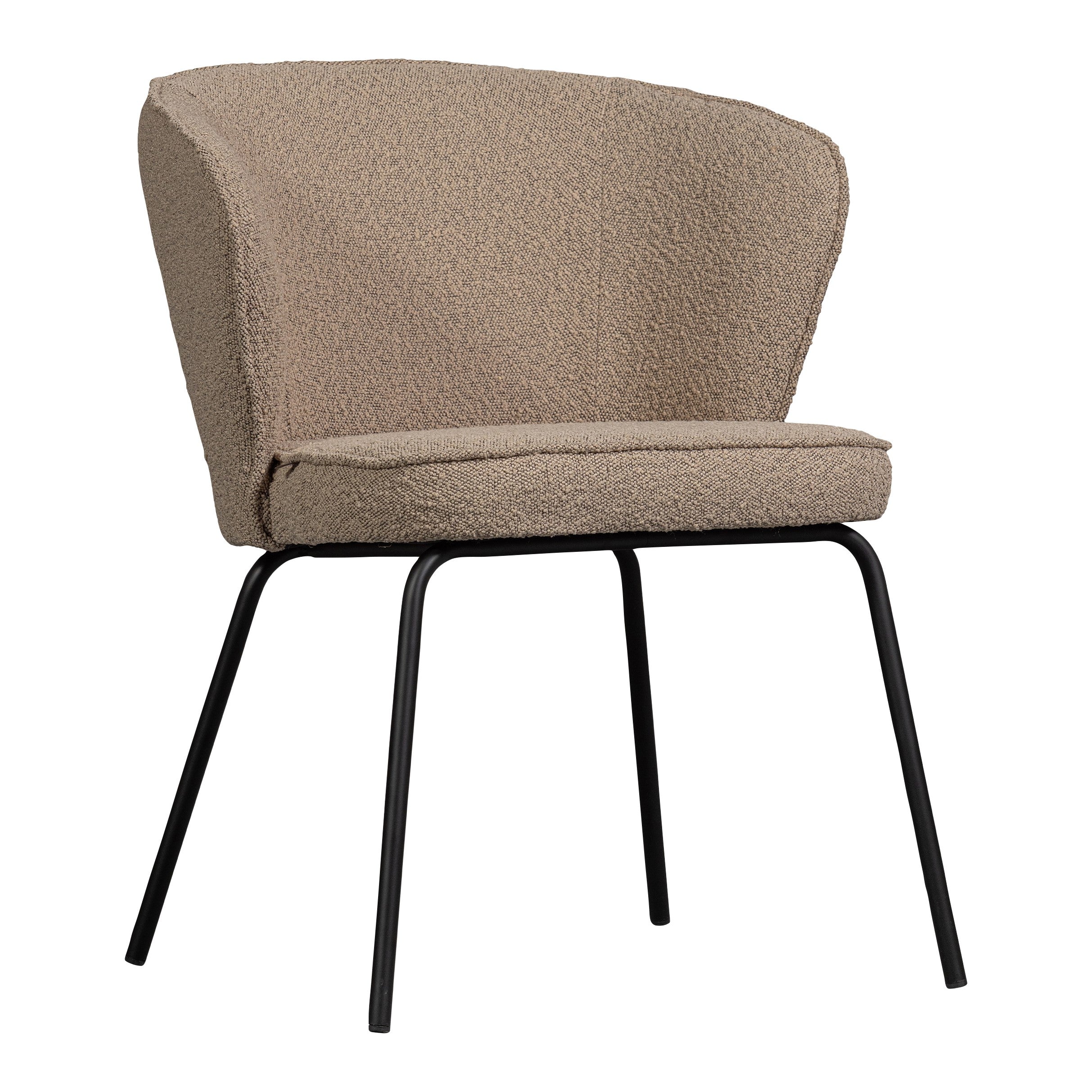 WOOOD Admit Eetkamerstoel - Bouclé Beige
