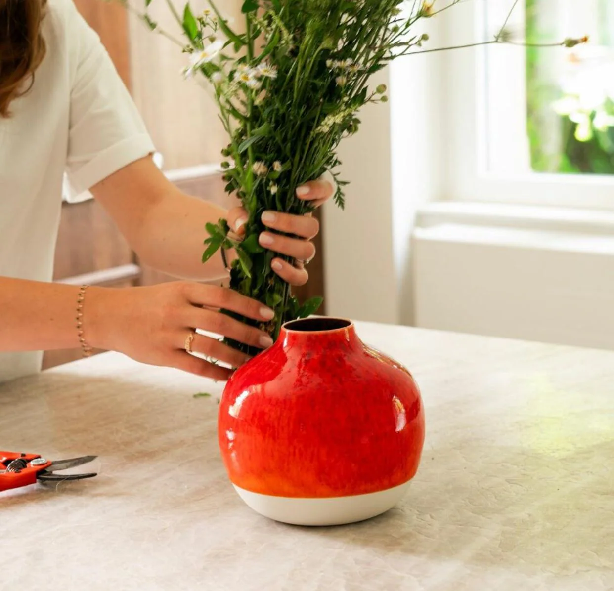 vase nèfle orange