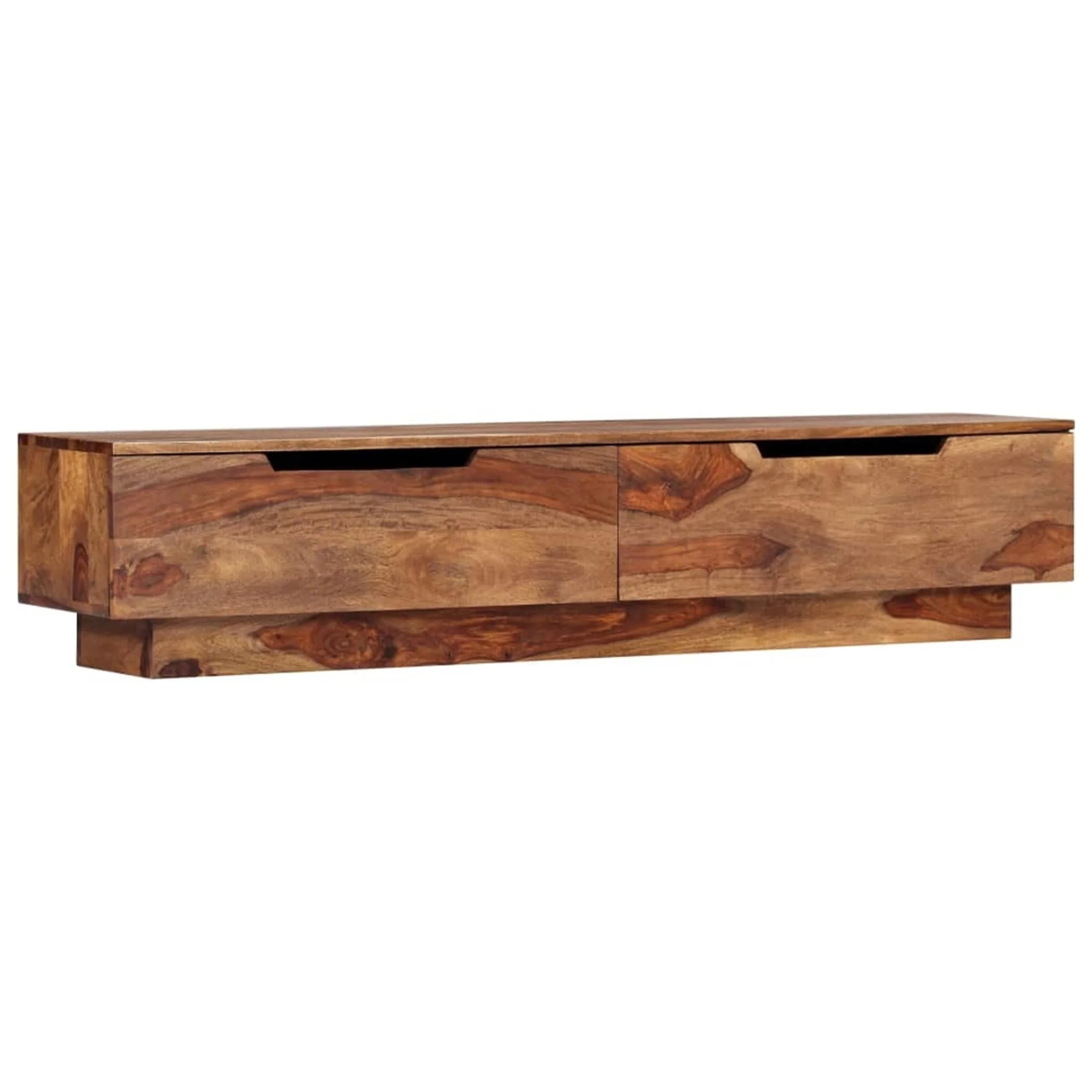 Solid Wood TV Cabinet - Brown