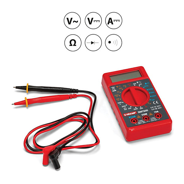 Multimètre digital 6 en 1, sondes fournies