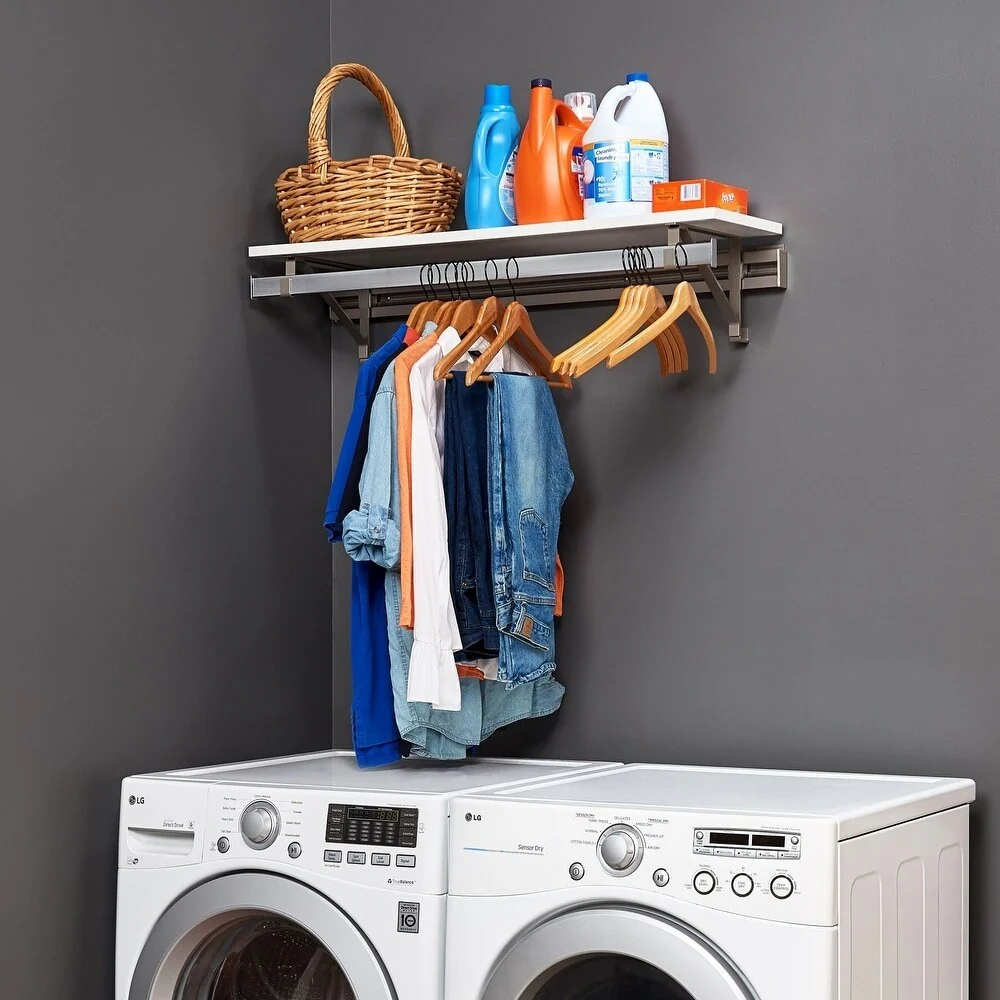 arrange a SPACE LHS Laundry Room Single Shelf-Hang Kit