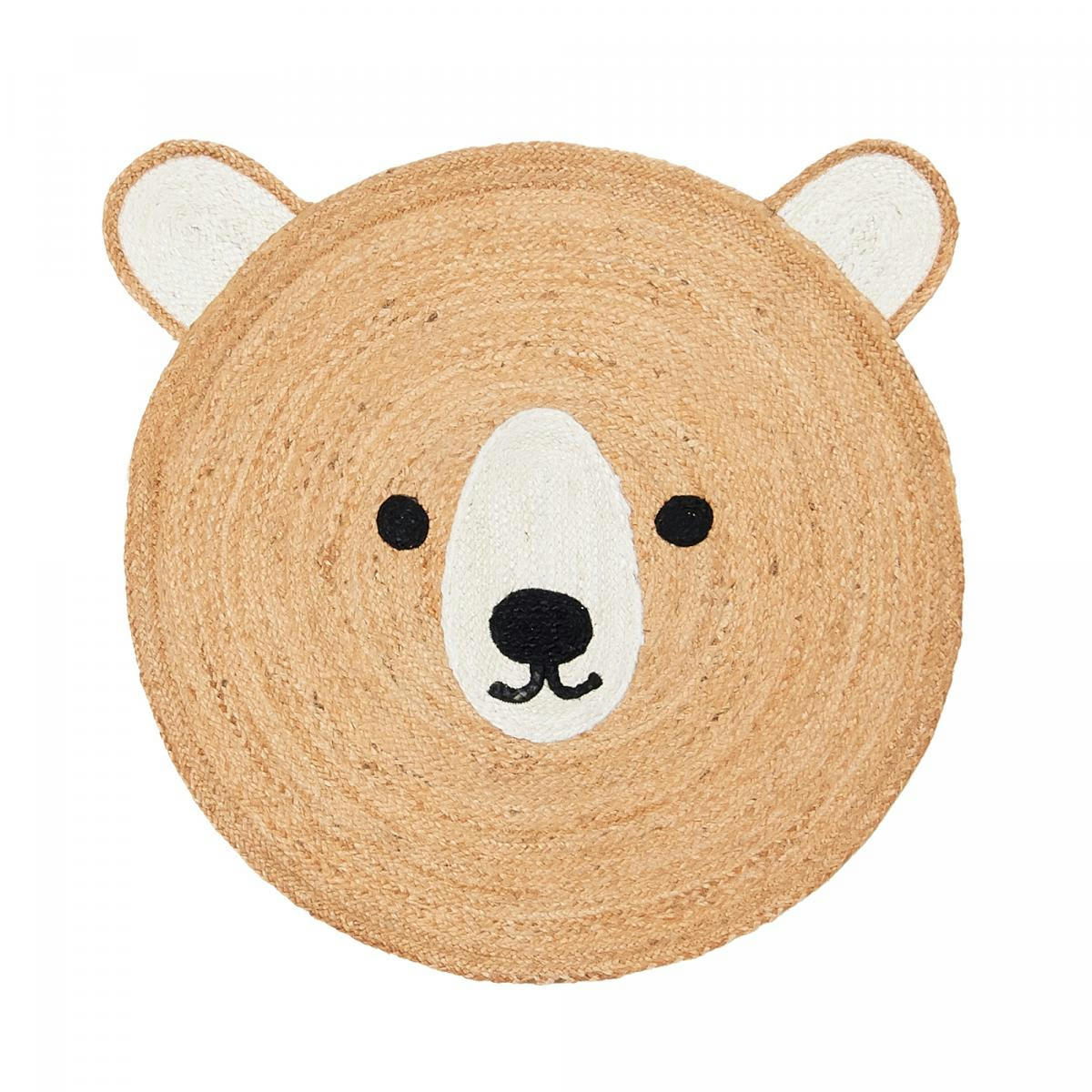 JUTEBEAR - Tapis rond en jute beige 140x140 rond