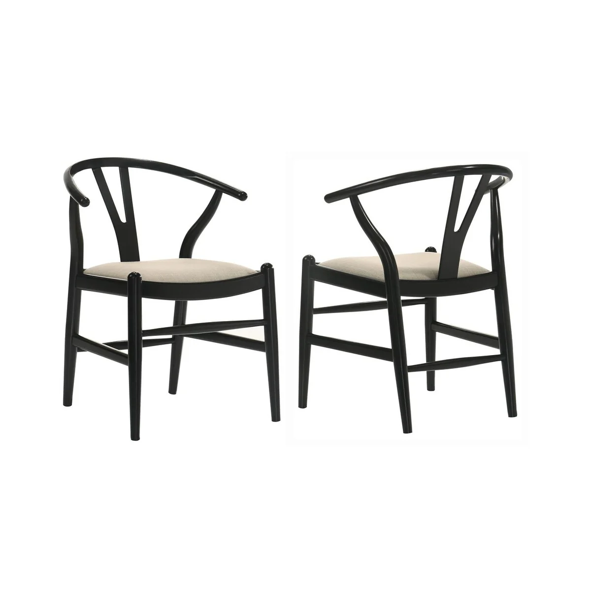 Camerota Black Y-Shaped Dining Side Chair (Set of 2)