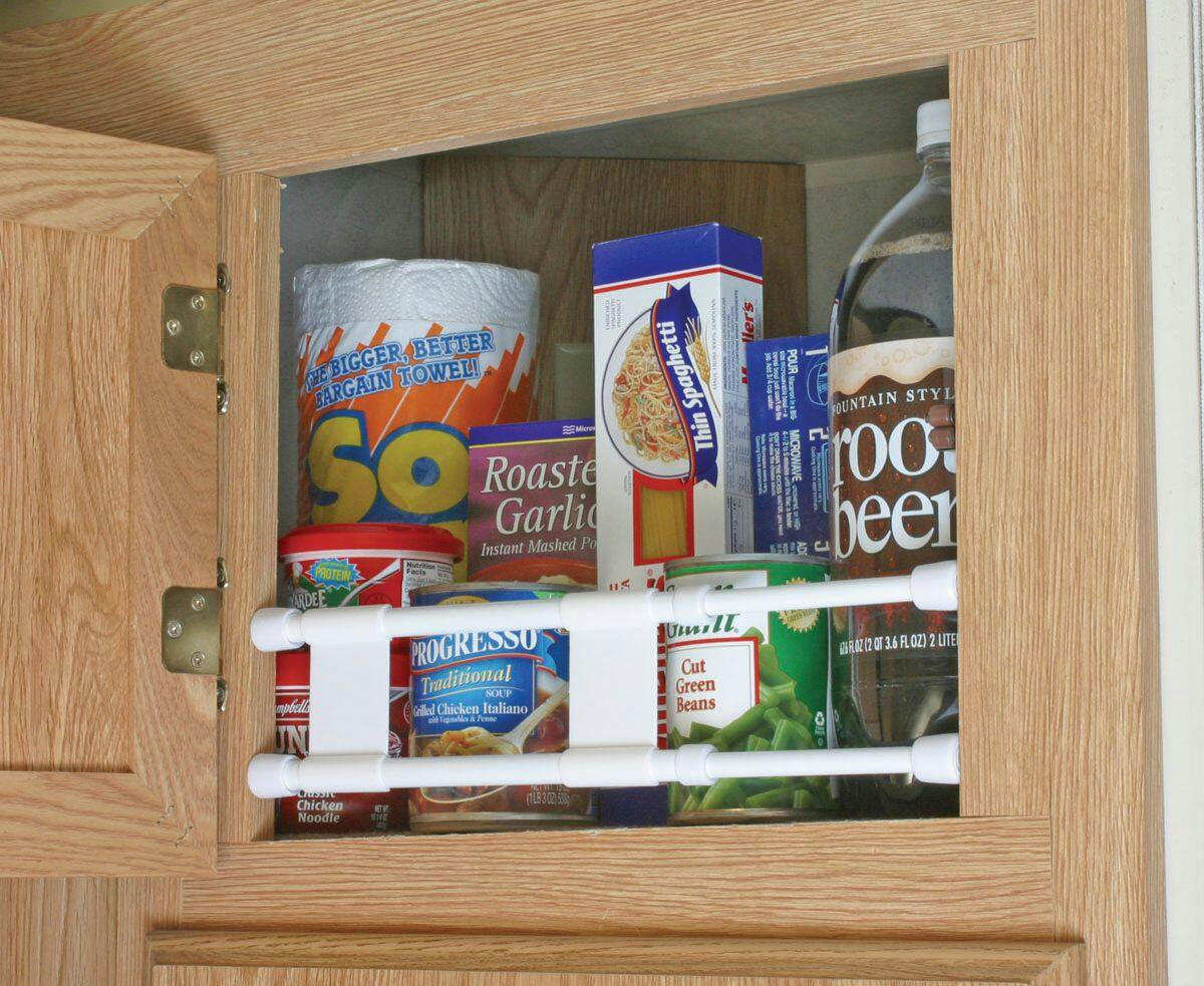 CAMCO 44093 10 to 17-in Double Cupboard Bar, White