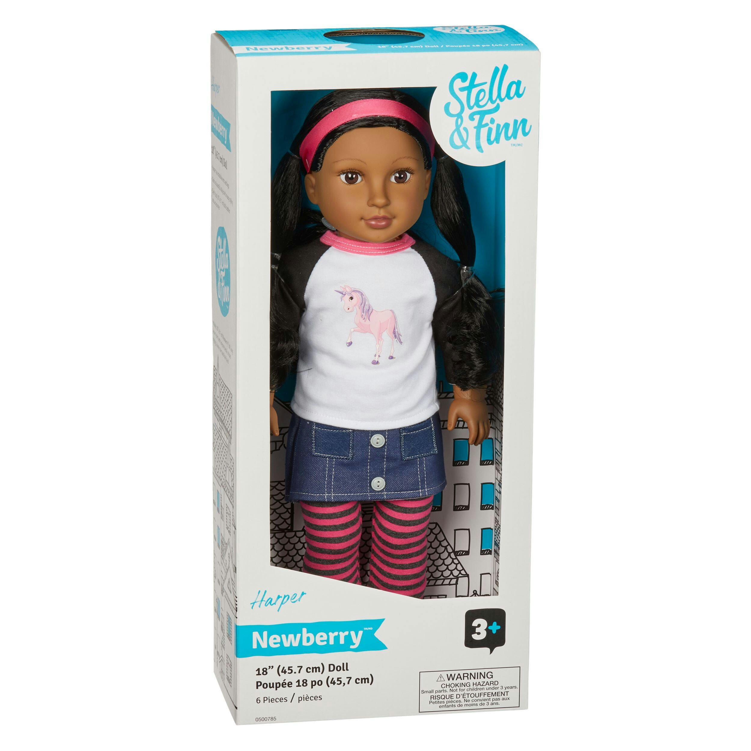 Stella & Finn Newberry Deluxe Doll, Harper, 18-in Toy Figure for Kids, Ages 3+