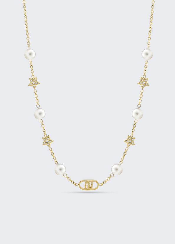 Girocollo con perle sintetiche